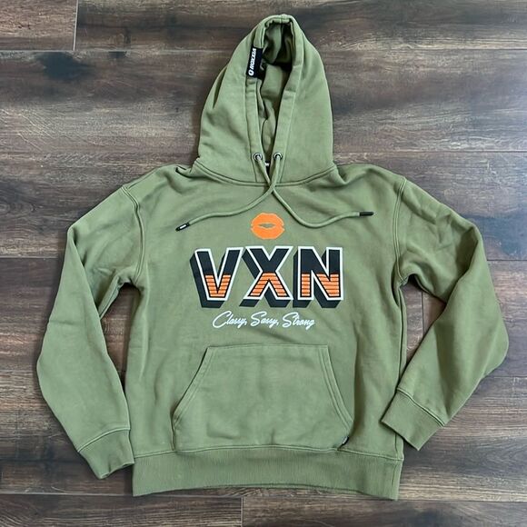 Vixxon by Dixxon Size Small Women's Hoodie Sweatshirt Classy Sassy Savage Green - Picture 1 of 7